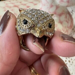 R29 Gold Owl Statement Ring